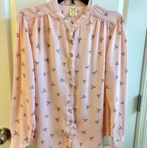 Peach printed blouse